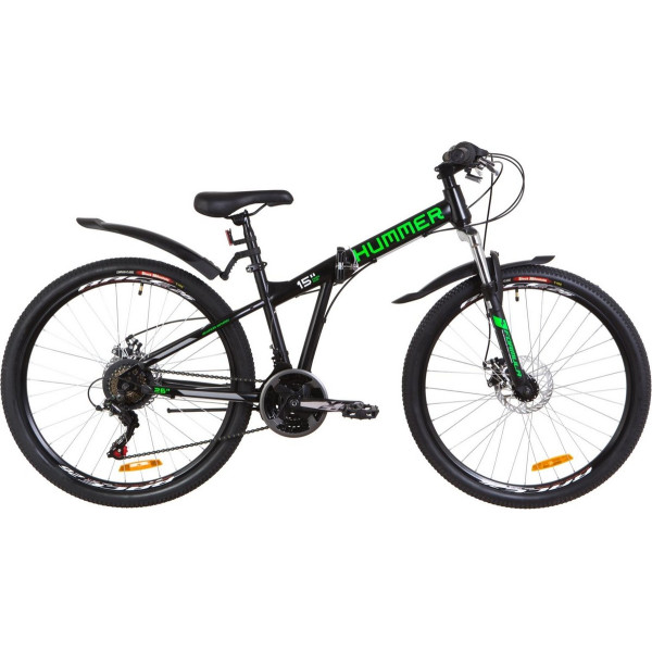 

26" Formula HUMMER AM 14G DD 15" черно-салатный,крыло 2019
