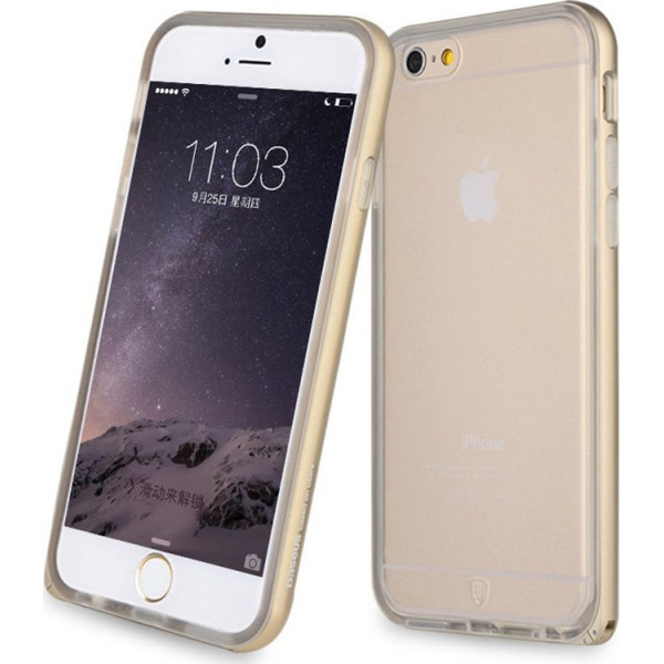 

Силиконовый чехол Baseus Fusion золотой для iPhone 6/6S