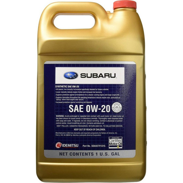 

Моторное масло Subaru "SYNTHETIC OIL 0W-20", 3.785л (SOA427V1315)