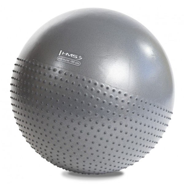 

Фитбол полумассажный HMS YB03 65 см Anti-Burst Grey