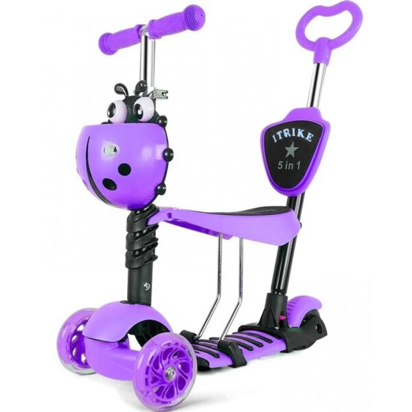 

Самокат Best Scooter 5 в 1 Фиолетовый Божья коровка