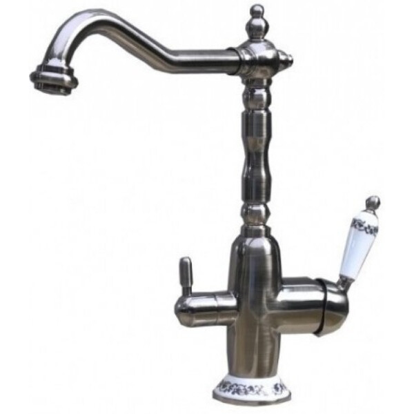 

Смеситель кухонный Fabiano FKM 31.4 Inox-Antique нержавеющая сталь