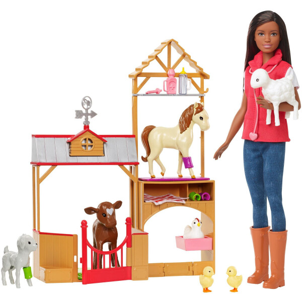 

Кукла Barbie Ветеринар на ферме Sweet Orchard Farm Doll Vet Playset, Brunette GFY80