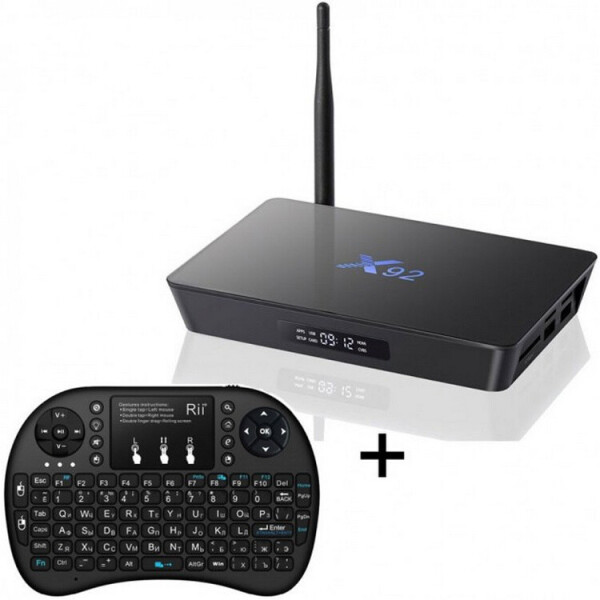 

ADTV X92 3+32Gb AMLOGIC S912 8 ядер 64 BIT с клавиатурой i8 в комплекте