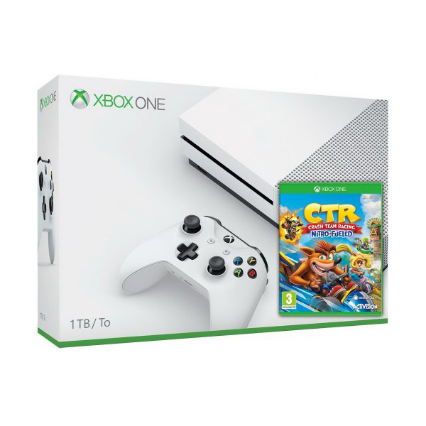 

Microsoft Xbox One S 1Tb White + Crash Team Racing Nitro-Fueled (английская версия)