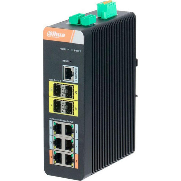 

10-портовый управляемый коммутатор с 6 РоЕ портами DH-PFS4410-6GT-DP