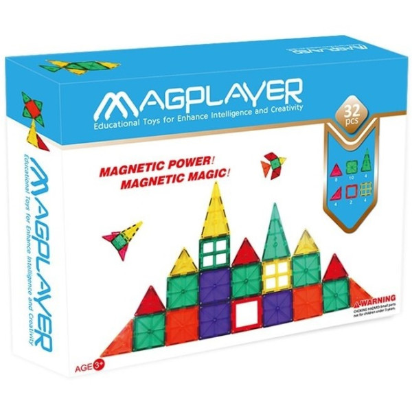 

Конструктор Magplayer MPL-32 магнитные плитки 32 эл.