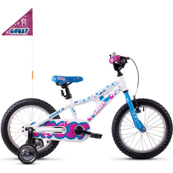 

Велосипед Ghost POWERKID 16" ,бело-сине-розовый, 2019 (18PK1008)
