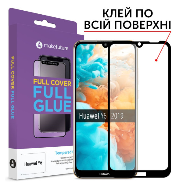 

MakeFuture Full Cover Full Glue Black для Huawei Y6 2019