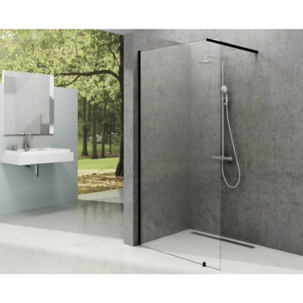 

Душевая кабина RAVAK Walk In Wall-90 Черный Transparent, GW9W70300Z1