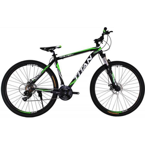 

Велосипед Titan Solar 29" 20" black-green-white (29TWAL19-338) 2020