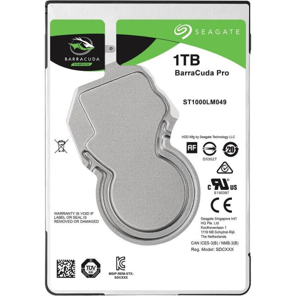 

Seagate Barracuda Pro 1TB 7200prm 128MB ST1000LM049 2.5" SATA III