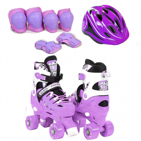 

Роликовые коньки Комплект Scale Sport SS007 фиолетовый (размер 33-36)