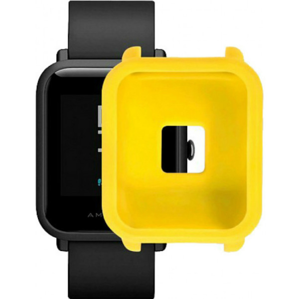

Силиконовый бампер Smart Band в AmazFit Bip желтый