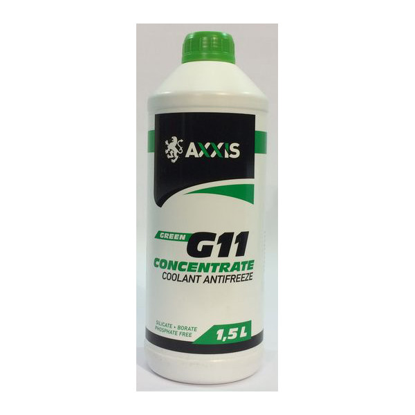 

Антифриз AXXIS GREEN концентрат G11 (-80C) 1,5л
