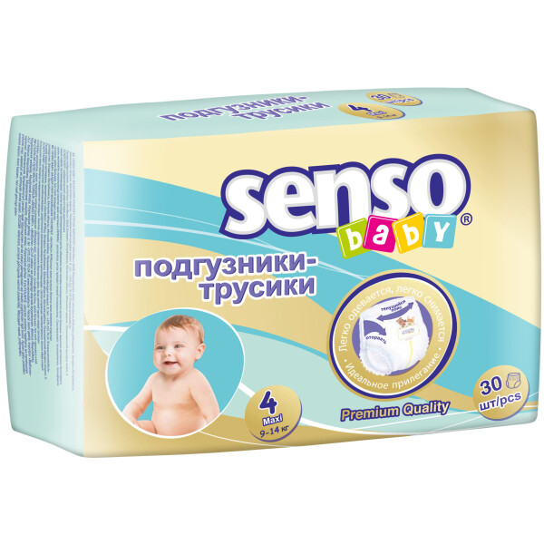 

Подгузники-трусики Senso Baby Maxi 4 (9-14 кг), 30 шт (4810703074194)