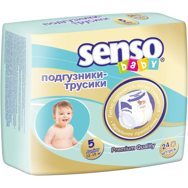 

Подгузники-трусики Senso Baby JUNIOR 5 (12-15 кг) 24 шт (4810703074200)