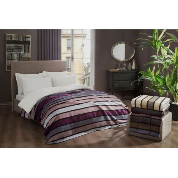 

Плед Tac Cotton Battaniye Ripley 200*220 фиолетовый (TAC71259076)