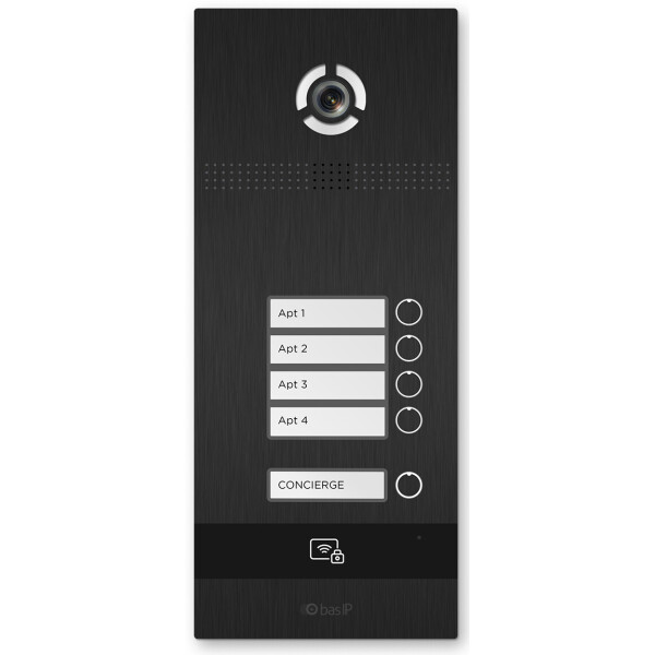 

Многоабонентская IP вызывная панель Bas-IP BI-04FB Black