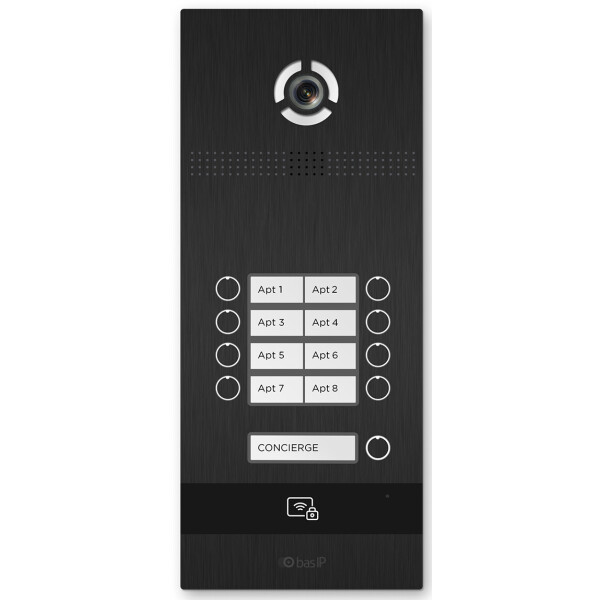 

Многоабонентская IP вызывная панель Bas-IP BI-08FB Black