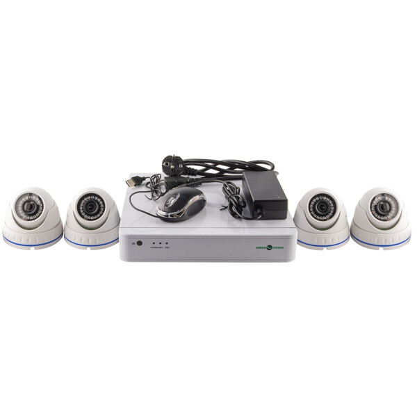 

Комплект IP видеонаблюдения Green Vision GV-IP-K-S30/04 1080P