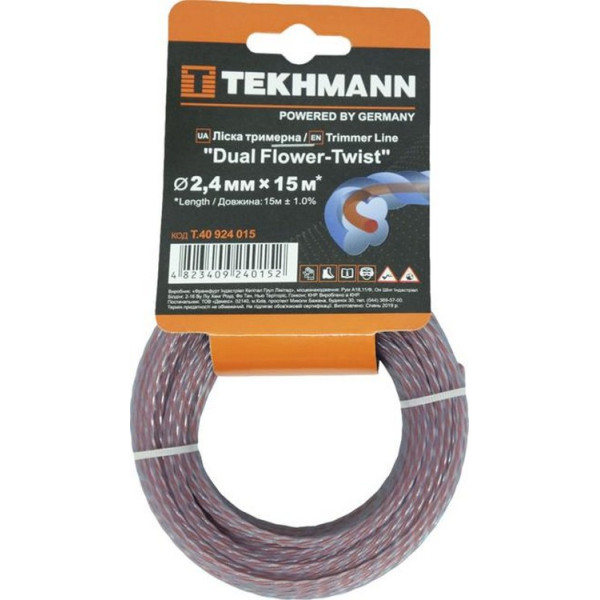 

Леска для триммера Tekhmann 2,4 мм × 15 м T.40924015
