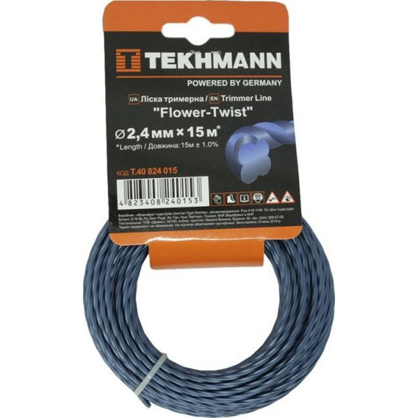 

Леска для триммера Tekhmann 2,4 мм × 15 м T.40824015