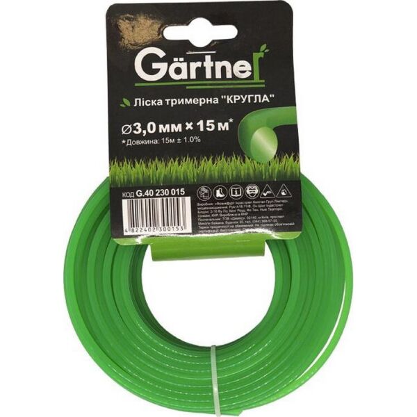 

Леска для триммера Gartner 3,0 мм × 15 м G.40230015