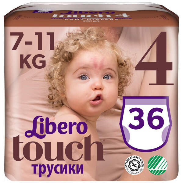 

Подгузники-трусики детские Libero Touch Pants 4 (36) (7322541091839)