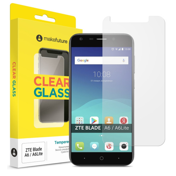 

Защитное стекло MakeFuture для ZTE Blade A6