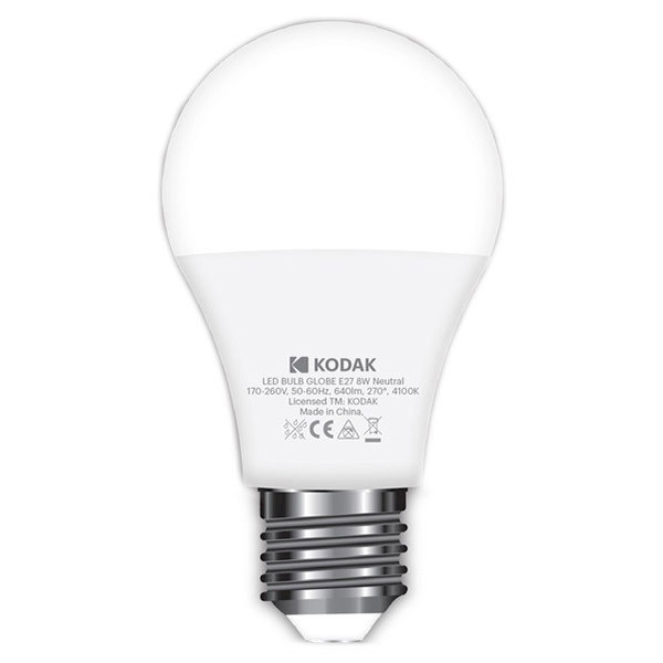 

Лампа светодиодная KODAK A60 E27 8W 220V 4100K (30419377/B-IK1)