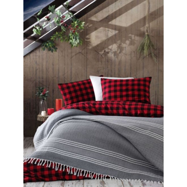 

Плед Eponj Home - Anna 200*230 Balik Sirti siyah-gri