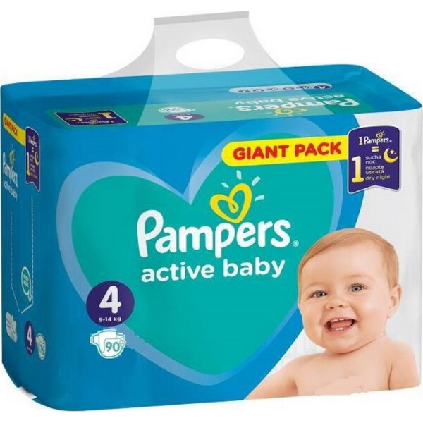 

Подгузники детские Pampers Active Baby 4 Maxi (9-14 кг) Giant Pack, 90 шт