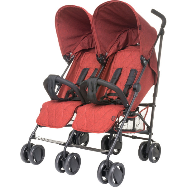 

Детская коляска прогулочная для двойни 4Baby Twins (red) (4TW03)