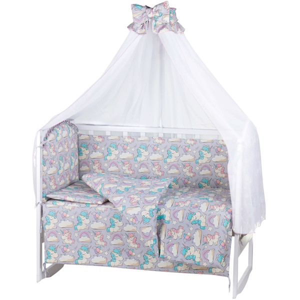 

детский Babyroom Comfort-08 (8 элементов) unicorn серый, единороги