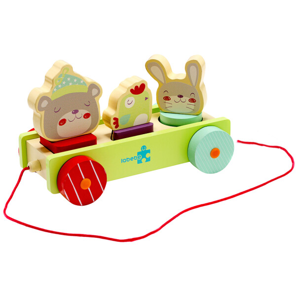 

Игрушка Labebe Animal Pull-A-Long Car 12m+ HY1610001