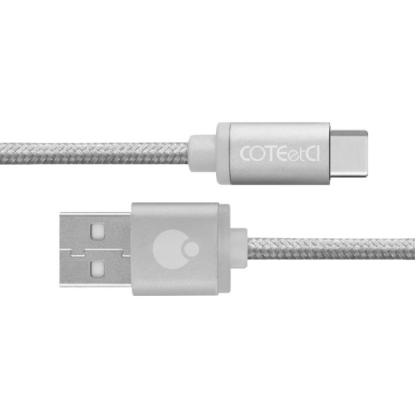 

Кабель Coteetci M20 Type-C серебристый