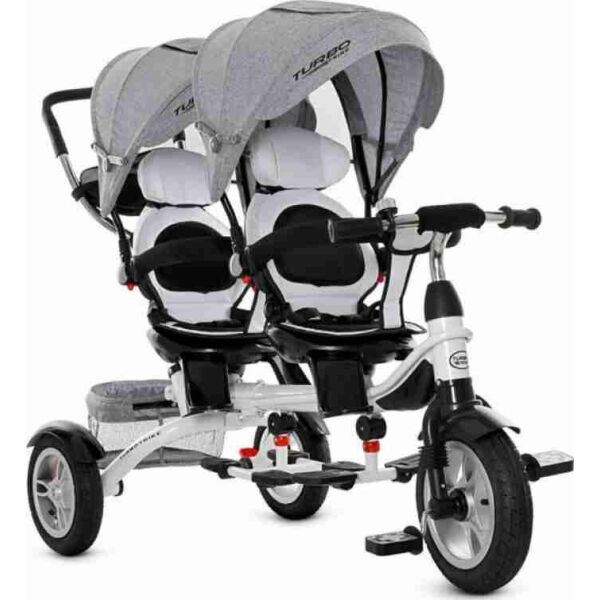 

Трехколесный велосипед TURBOTRIKE M 3116TWA-19 Для двойни Серый (all3116)