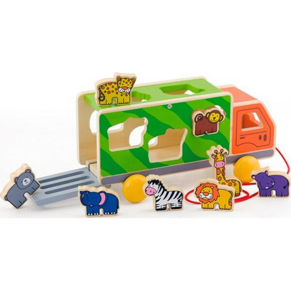 

Деревянная каталка-сортер Viga Toys Грузовик со зверятами (50344)