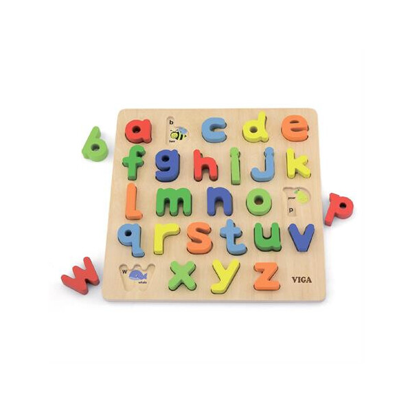 

Деревянный пазл Viga Toys Английский алфавит, строчные буквы (50125)
