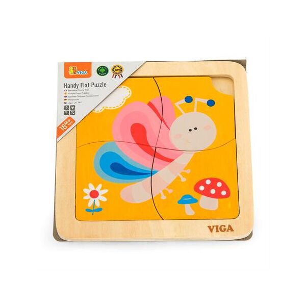 

Деревянный мини-пазл Viga Toys Бабочка, 4 эл. (50136)