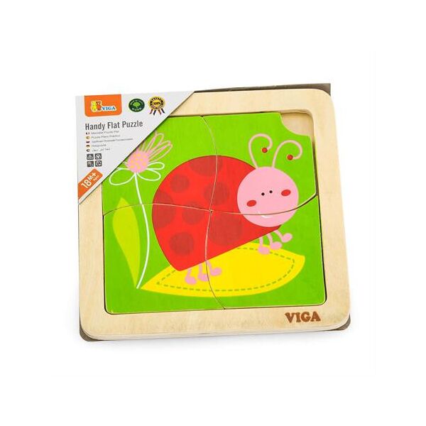 

Деревянный мини-пазл Viga Toys Божья коровка, 4 эл. (50140)