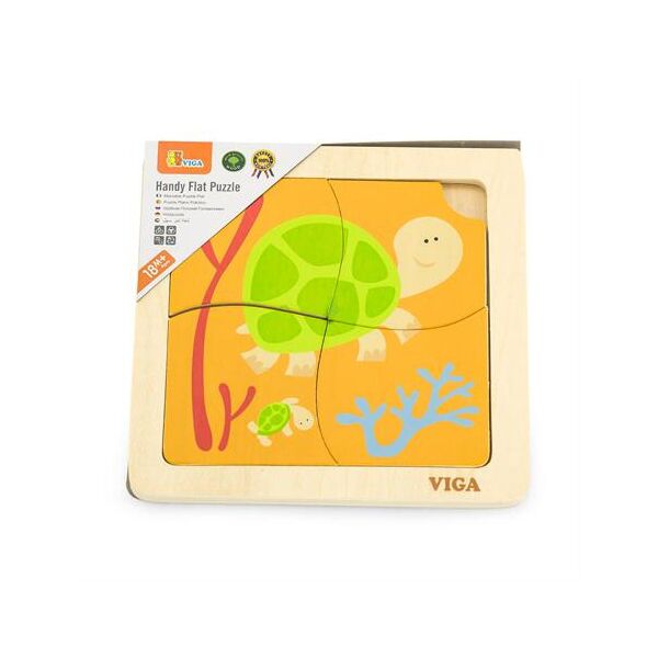 

Деревянный мини-пазл Viga Toys Черепашки, 4 эл. (50143)