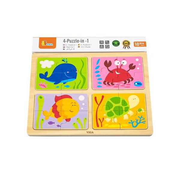 

Деревянный пазл Viga Toys Море 4 в 1 (50190)