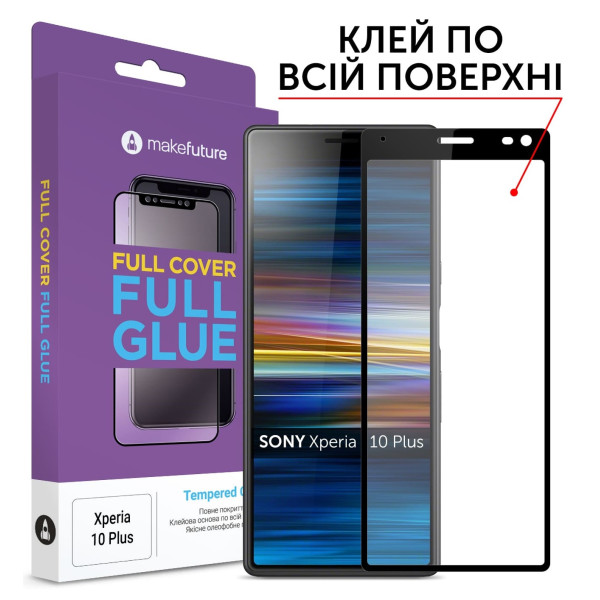 

MakeFuture Full Cover Full Glue Black для Sony Xperia 10 Plus