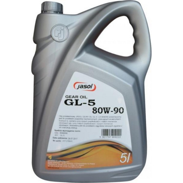 

Трансмиссионное масло Jasol OIL GL-5 LS 80W-90, 5L 325058