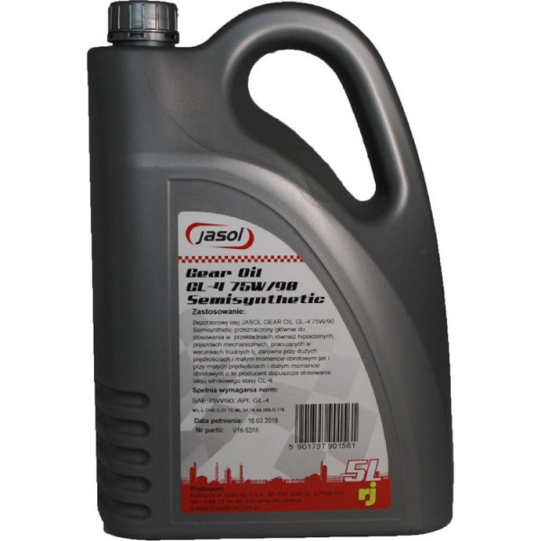 

Jasol OIL GL-4 75W-90 SEMISYNTHETIC, 5L 325072