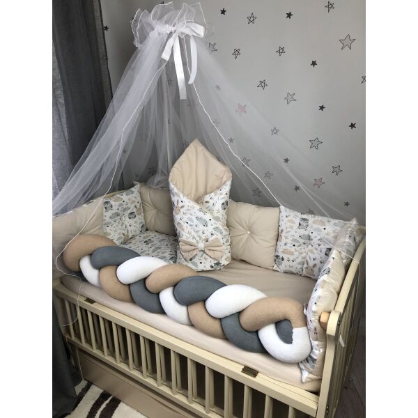 

Комплект постельного белья Baby Comfort Fluffy-3 Лесные зверята 8 элементов