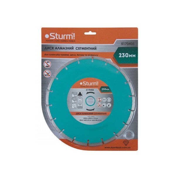 

Диск алмазный сегментный Sturm 230x22 мм 5170405