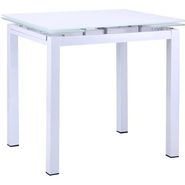 

Стол AMF Корфу 800(1250)*650*770 База белый/Стекло белый